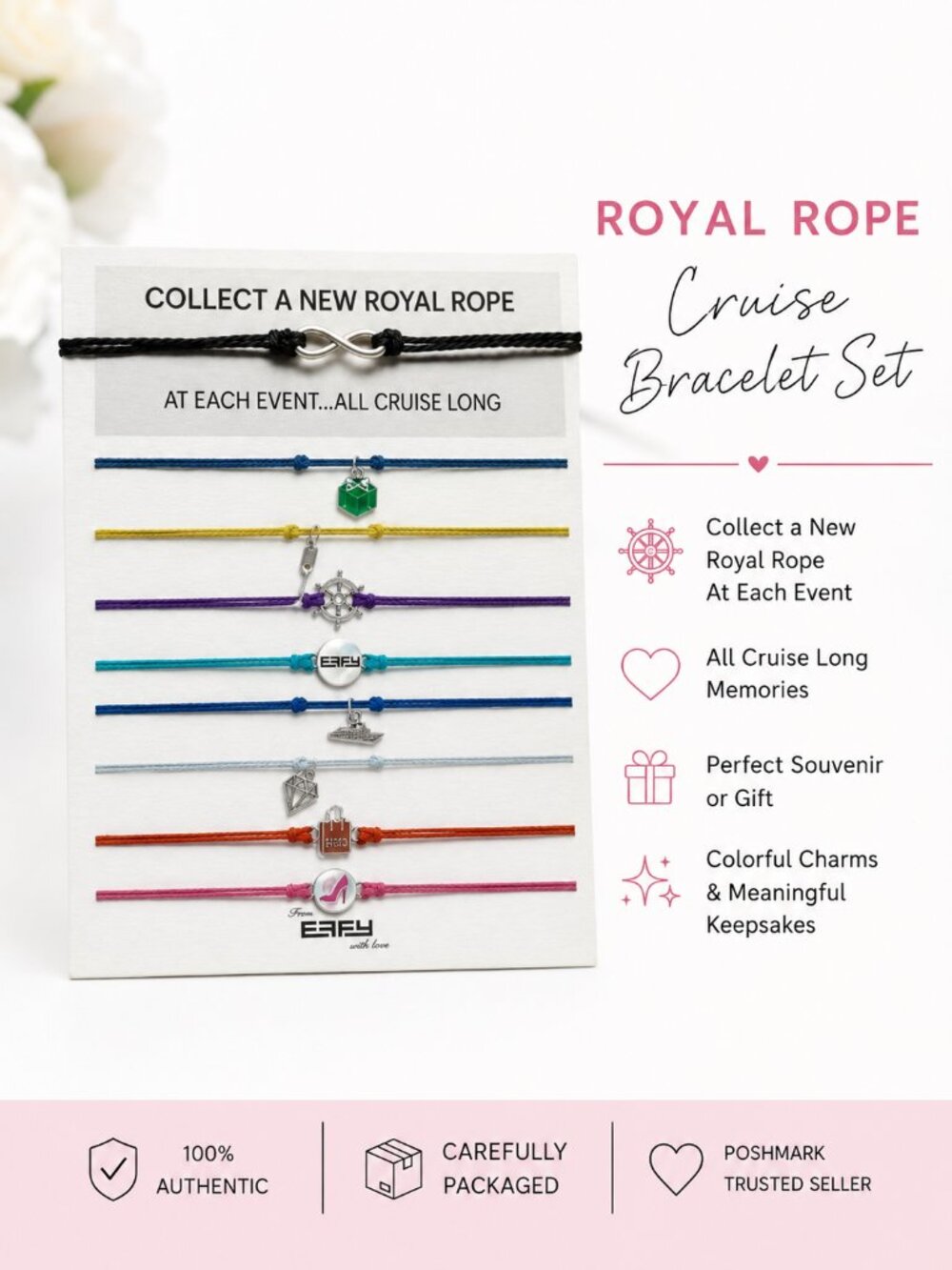 Effy Royal Caribbean Rope Cruise Ship Blue Adjustable Bracelet